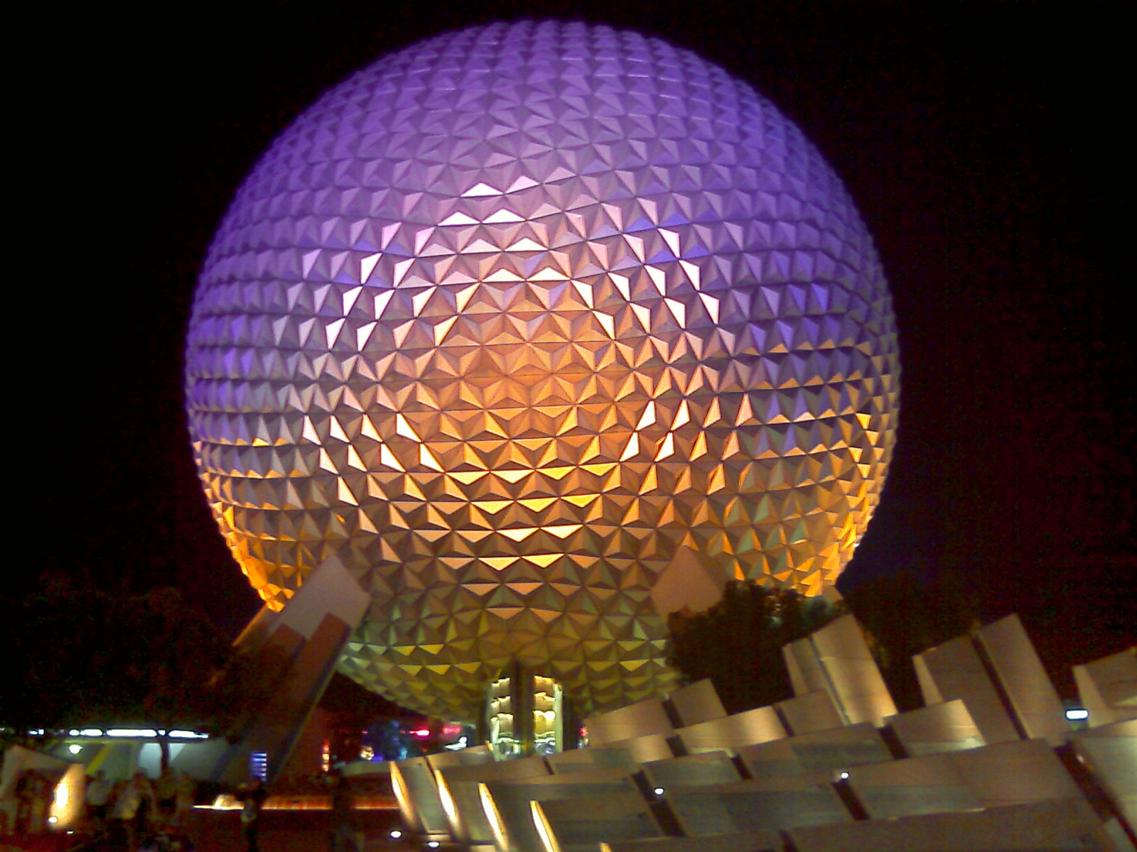 Spaceship Earth at night